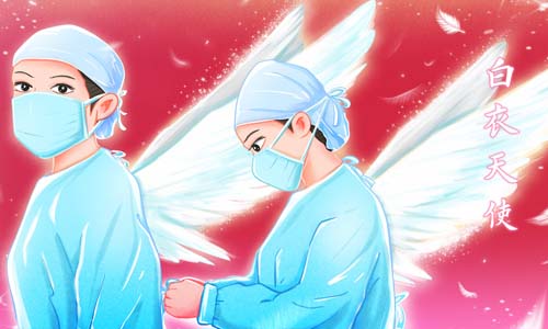 冠状病毒护士是白衣天使巾帼英雄
