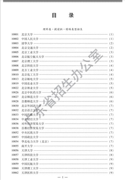 广东省2020年普通高等学校特殊类型招生专业目录一览