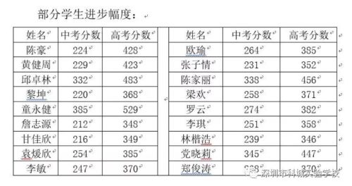 2020年深圳科城实验学校高考成绩一览